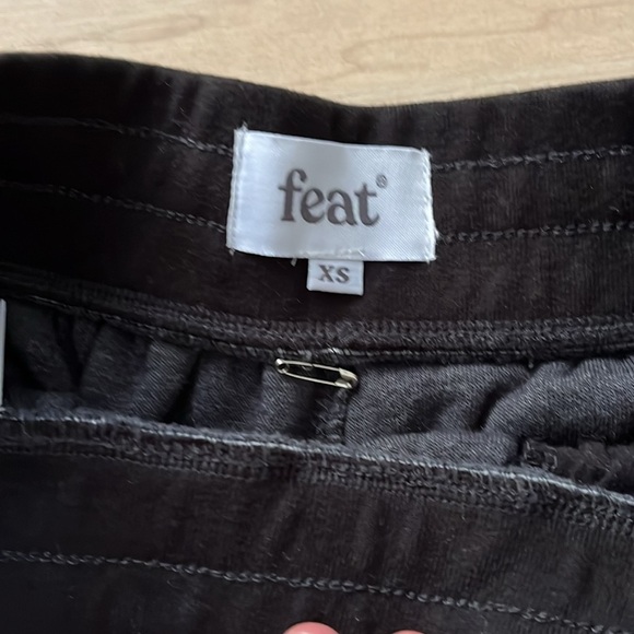 NWOT Feat Women's BlanketBlend Fuzzy Shorts Gray Black Waistband Drawstring XS - Picture 5 of 8